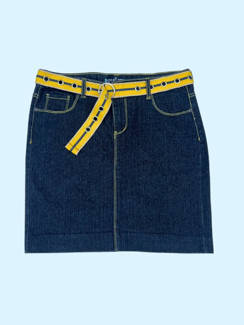 Y2K Apt. 9 Dark Wash Denim Belted Midi Skirt